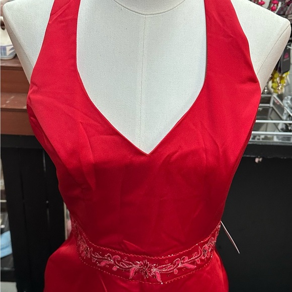 Private Collection sz 10 long red formal dress - Picture 2 of 6